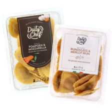 Daily Chef verse pasta pompoen-mozzarella of rundvlees & merlot wijn